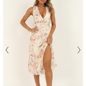 Showpo Just Hold My Hand Dress in Peach